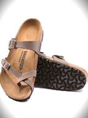 BIRKENSTOCK Mayari Birko-Flor Sandal for Women Brown Color Size 5.5/36